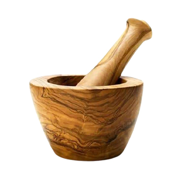 Flat Mortar with a Pestle